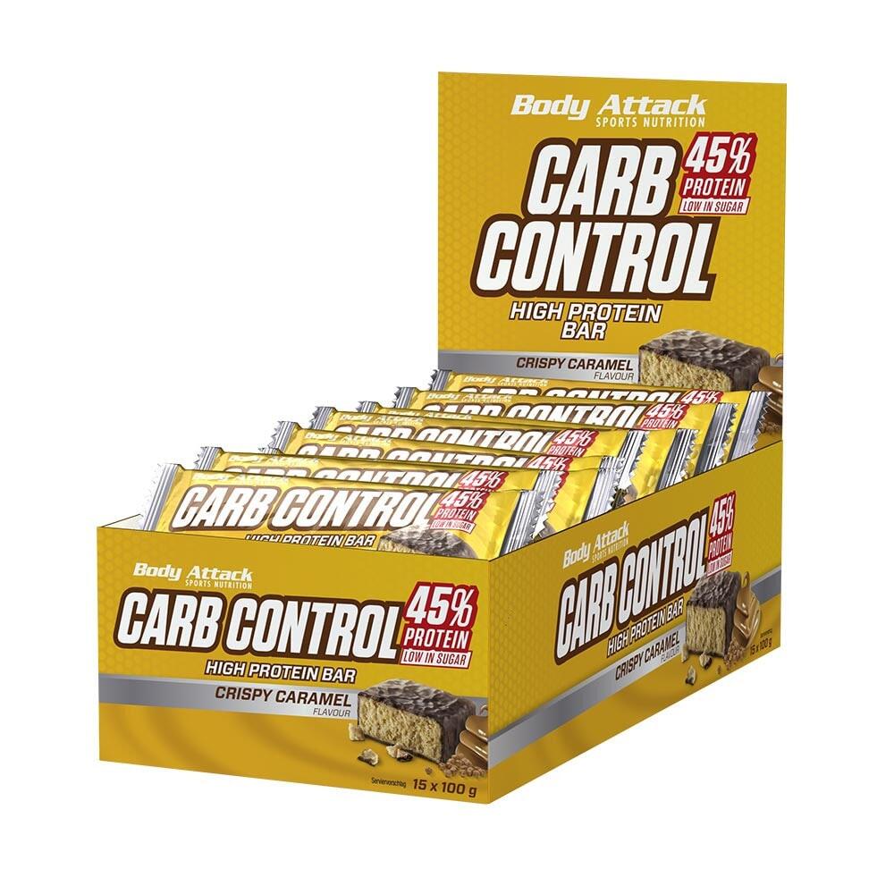 BODY ATTACK Eiwitrepen - Carb Control Eiwitrijke Reep (15x100g) - Karamel