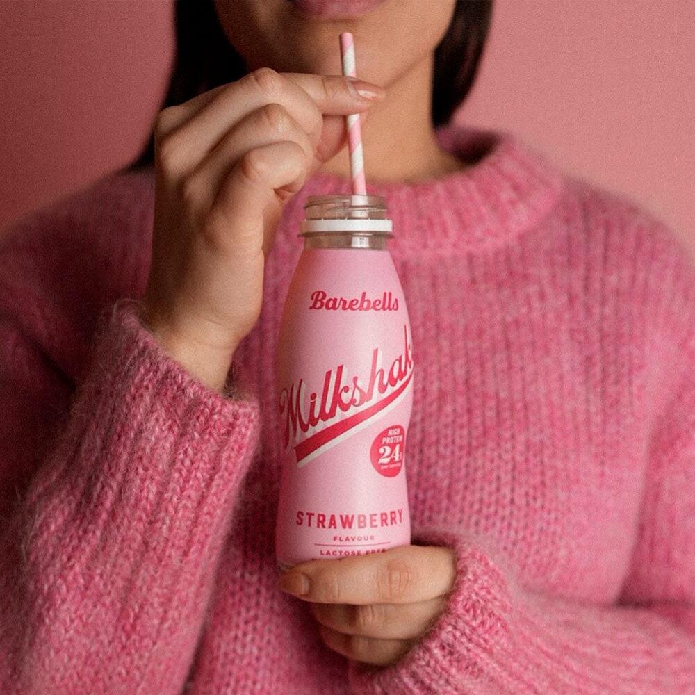 Eiwitdranken - Barebells Pak Milkshake (8x330 Ml) - Aardbei 3/4