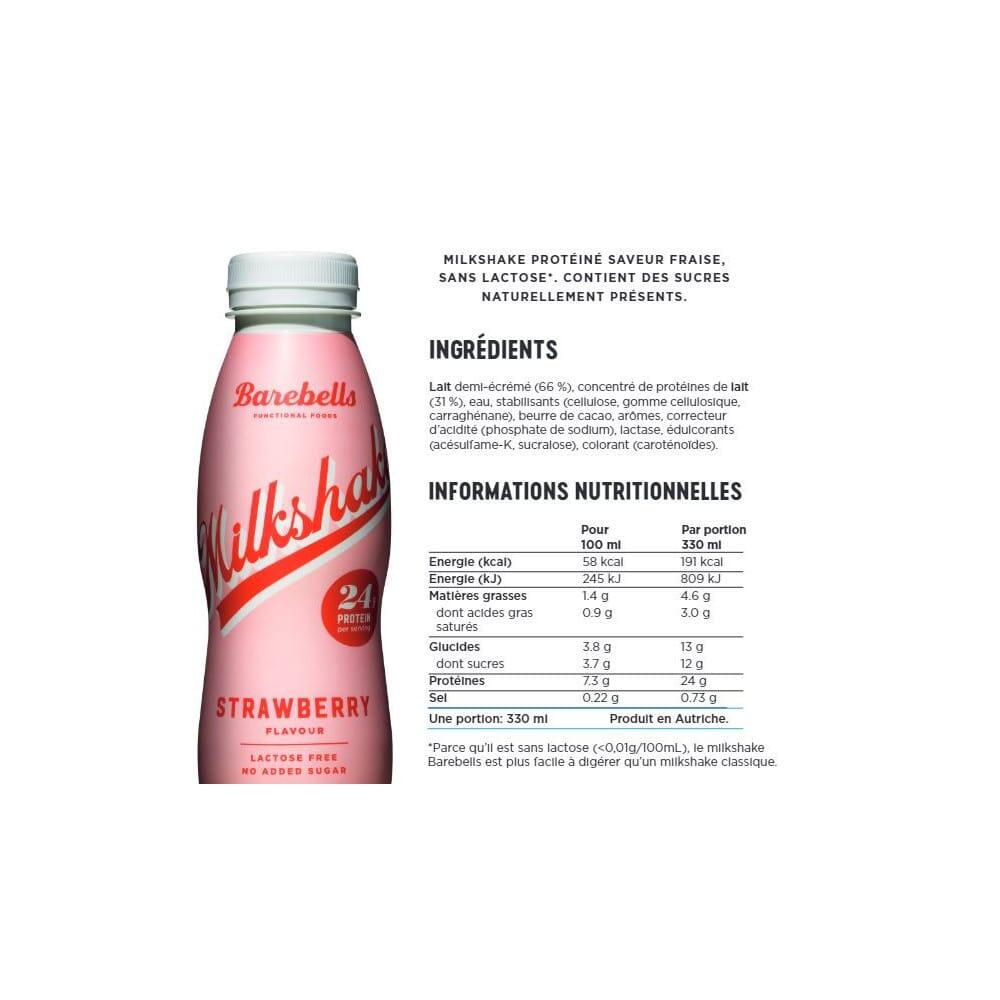 Boissons Protéinées | Barebells Milkshake (330 Ml) | Fraise 3/3