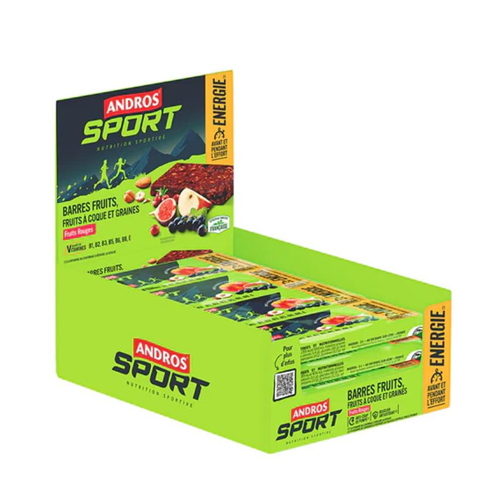 Andros Sport - Barres Énergétiques | Barres Énergétiques (16x40g) | Fruits Rouges - Barre Énergétique - Decathlon