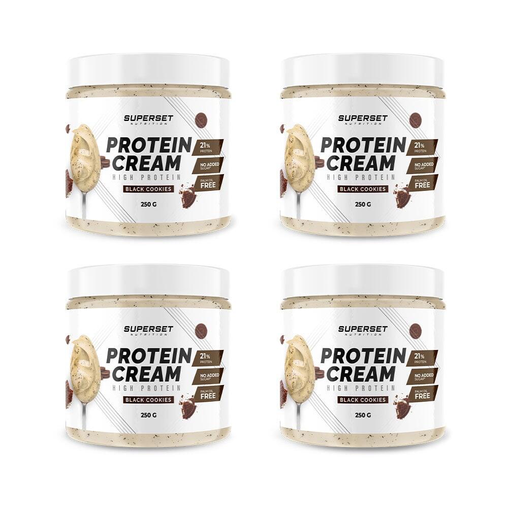 SUPERSET NUTRITION PROTEIN CREAM (4X250G) Zwarte koekjes
