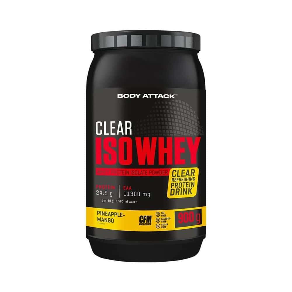Body Attack - Clear Whey | Clear Iso Whey (900g) | Ananas Mangue - Shake Protéiné - 900 G - Decathlon
