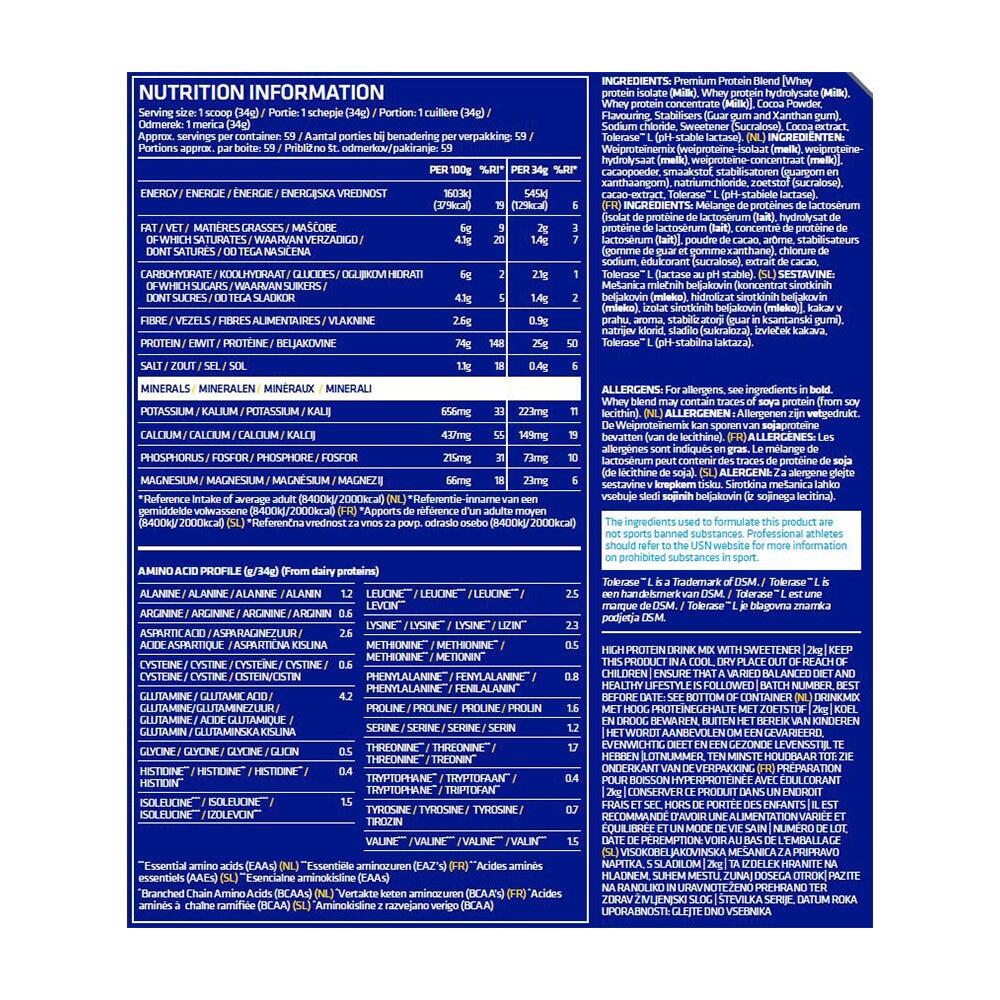 Proteine Whey - Blue Lab 100% Siero Di Latte (2 Kg) - Cioccolato Al Caramello 2/3