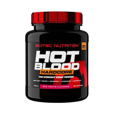 Pre-workout - heet bloed hardcore (700g) - rood fruit