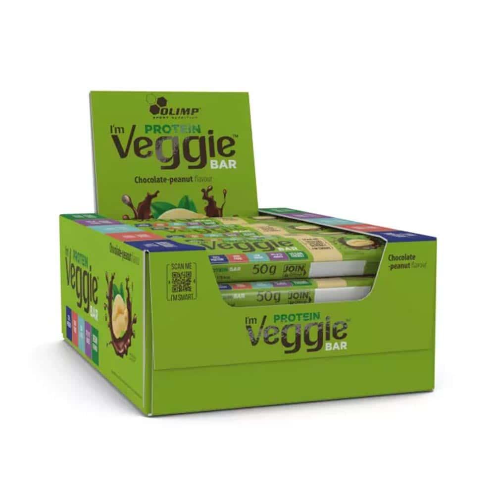 Olimp Sport - Barres Protéinées | I'M Veggie Protein Bar (25x50g) | Chocolat Peanut - Barre Protéinée - Taille Unique - Decathlon
