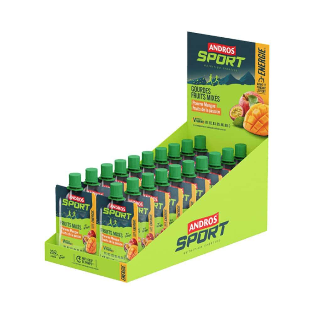 ANDROS SPORT Energiegels - Vitamineverrijkte Fruitmixen (20x90g) - Appel Mango