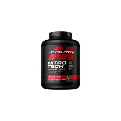 Wei-eiwit - nitro tech 100% whey goud (2.27kg ) - dubbele chocolade