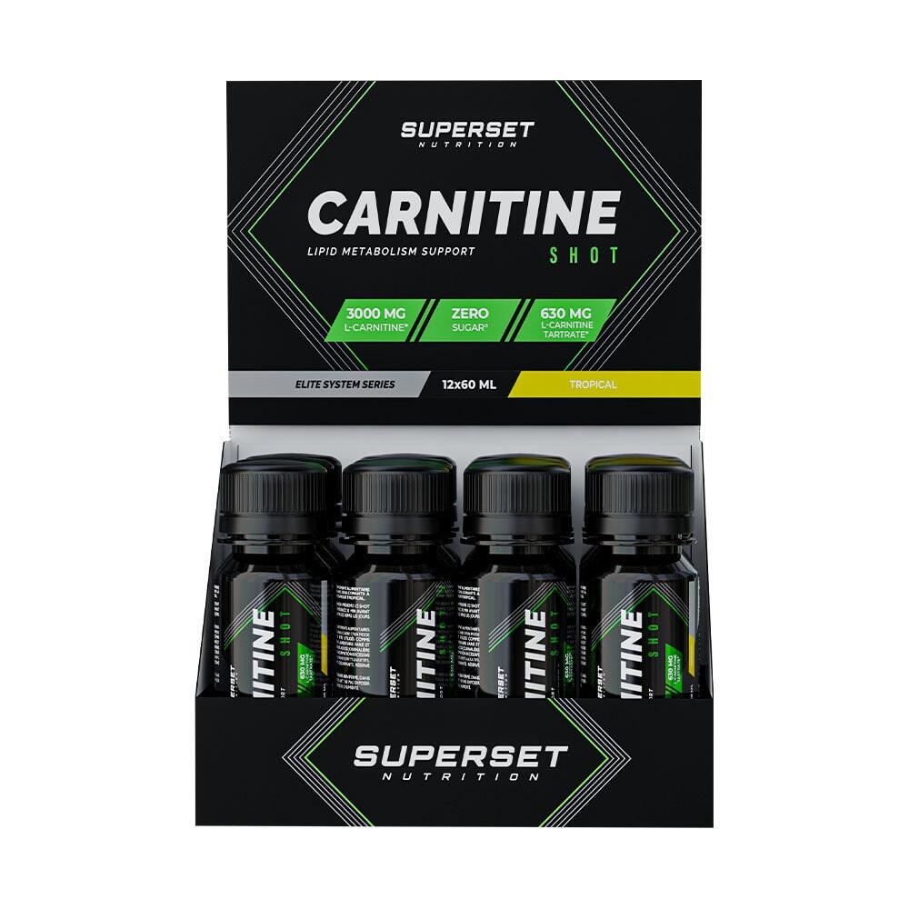 SUPERSET NUTRITION L-carnitine - Carnitine-shot (12x60ml) - Tropisch