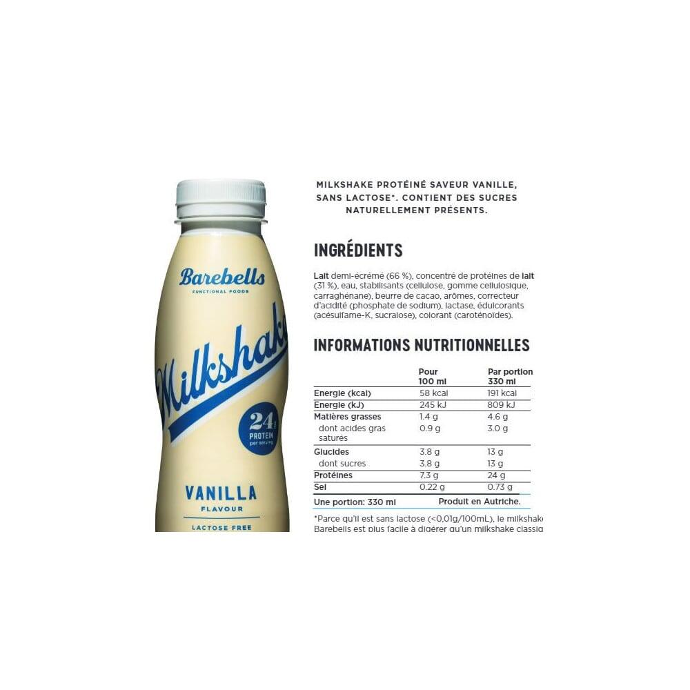 Batido de proteínas Milkshake 33cl Vanilla Barebells 3/6