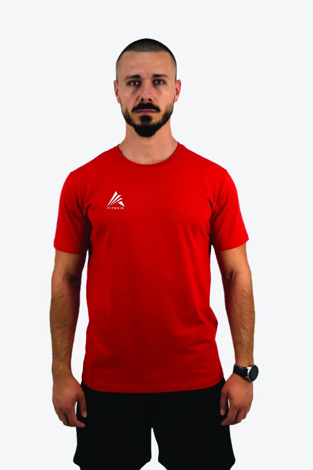 Tricou Fitskin TEAM Rosu Junior 1/2