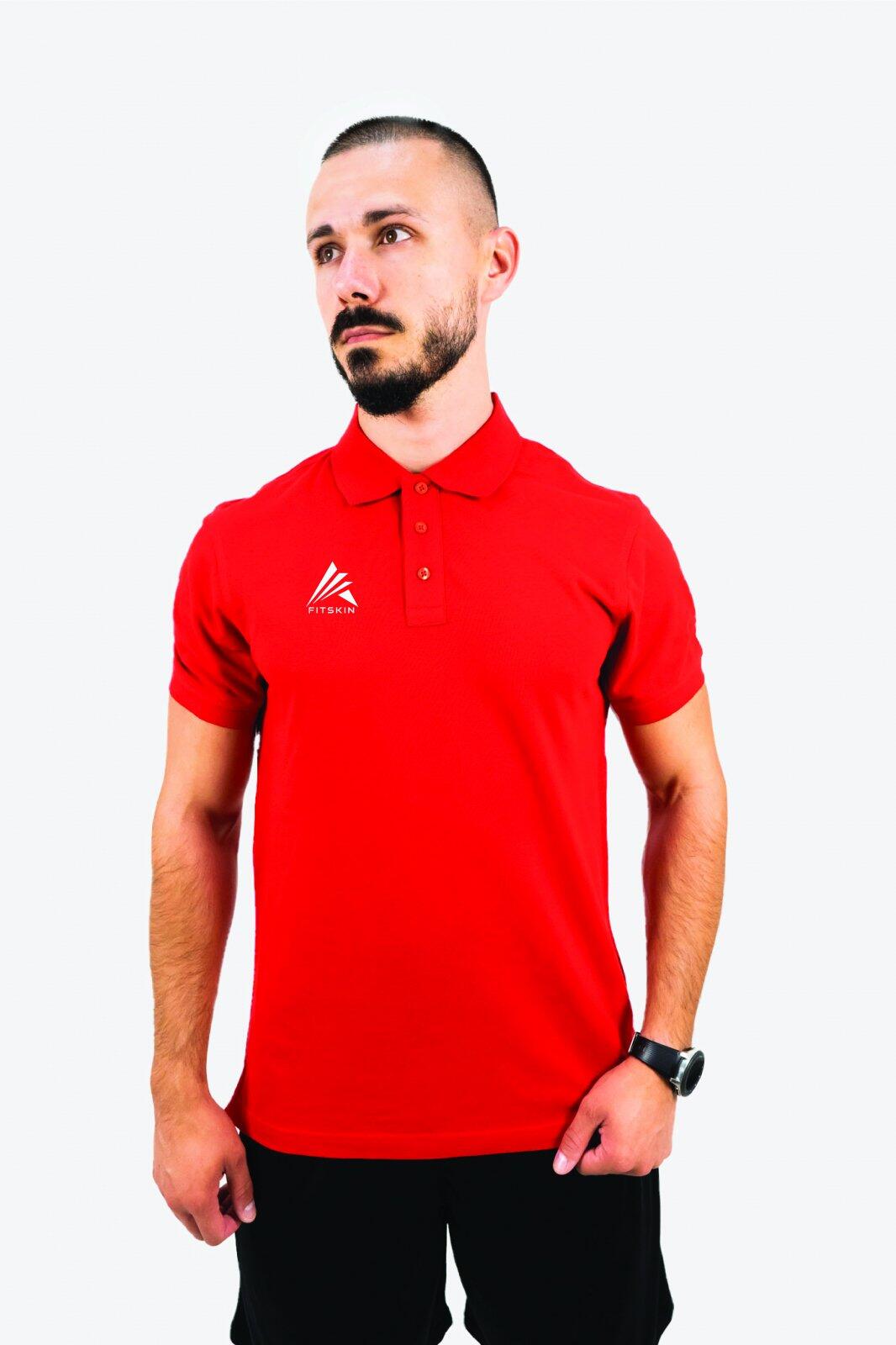 Tricou Fitskin TEAM Polo Rosu Senior