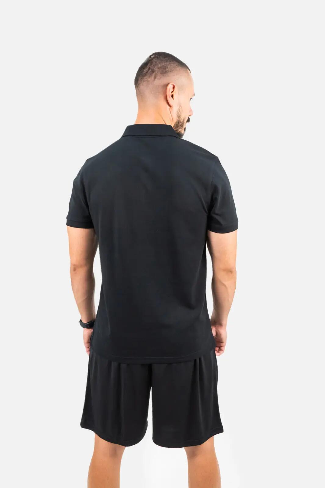 Tricou Fitskin TEAM Polo Negru Junior 2/2
