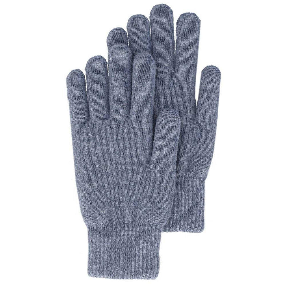 Guanti da donna a coste taglia unica in denim 2/3