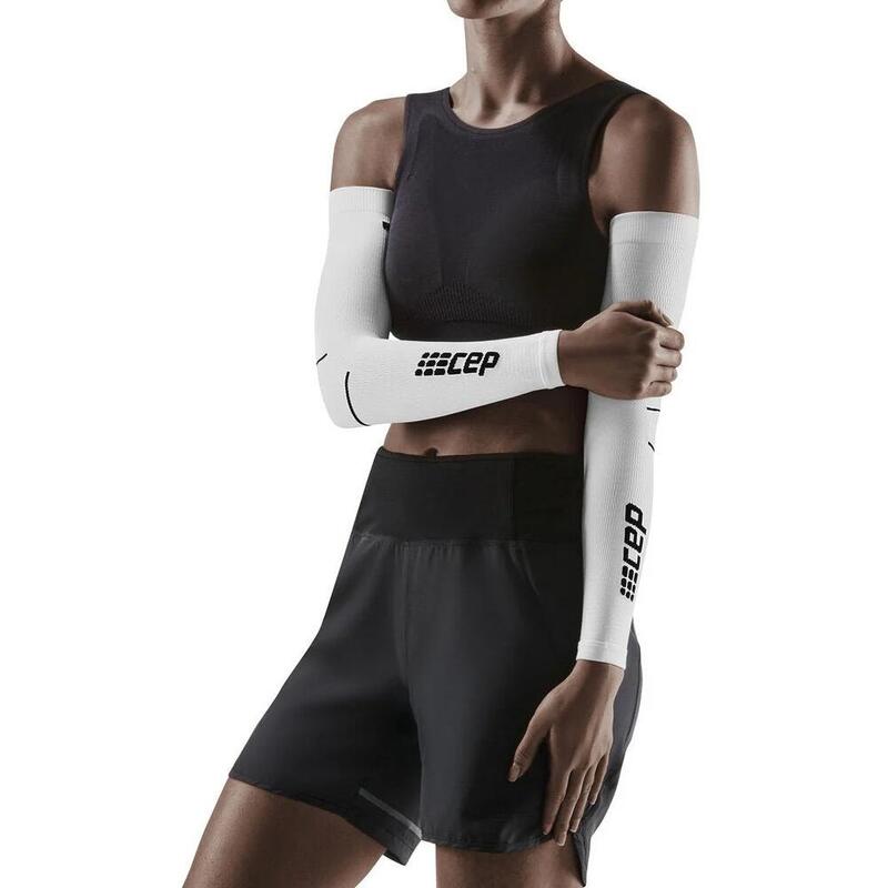Compresie brate - Compression Arm Sleeves L2 - White I Black