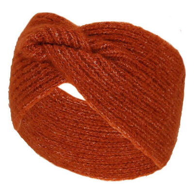 Haarband dames ribbed one size midden bruin