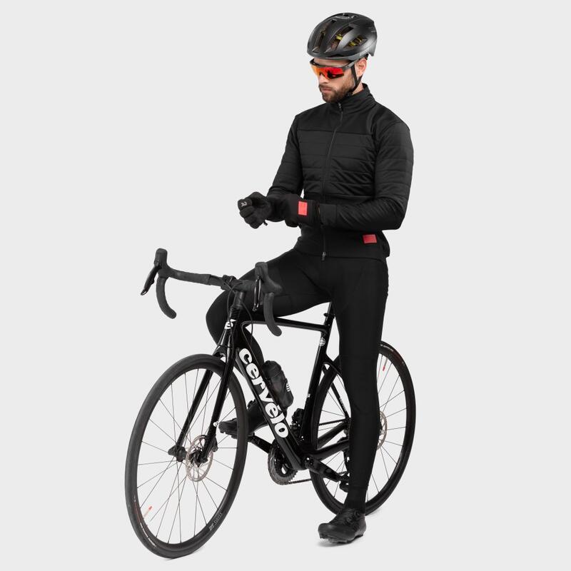 Veste vélo d'hiver softshell homme Cyclisme DW Territory Noir