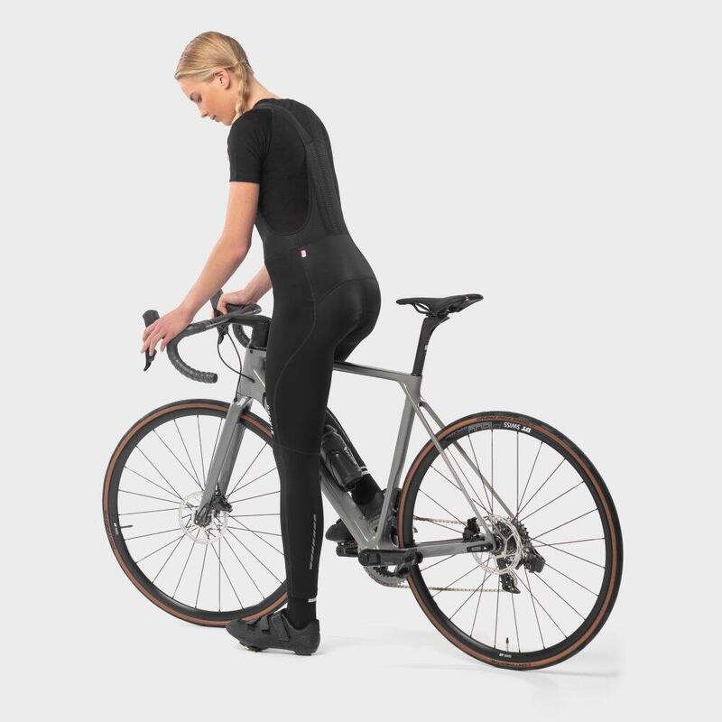 Cuissard vélo long femme Cyclisme Mont Cenis Noir