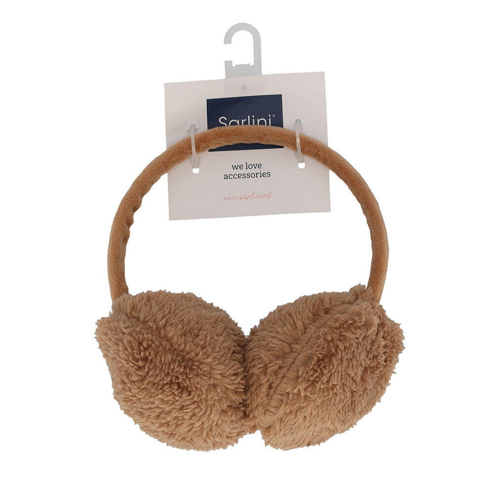 Ohrenschützer für Damen Teddywolle Kamel Einheitsgröße 3/3