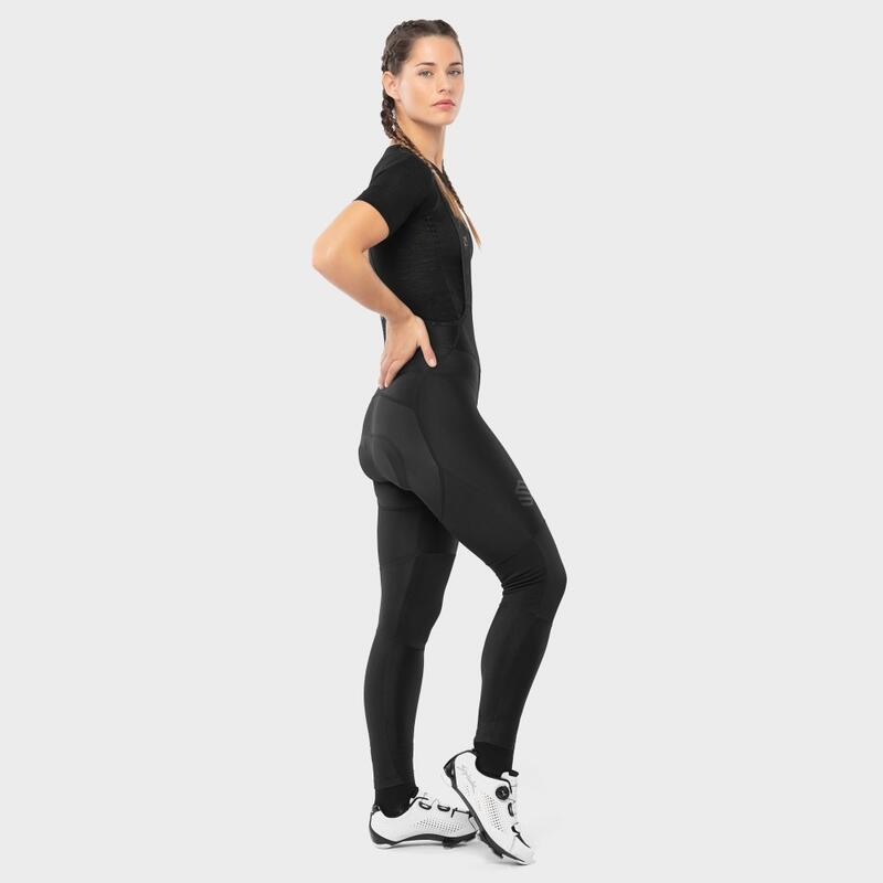 Damen Radsport lange fahrradträgerhose für SRX PRO Premier SIROKO Schwarz