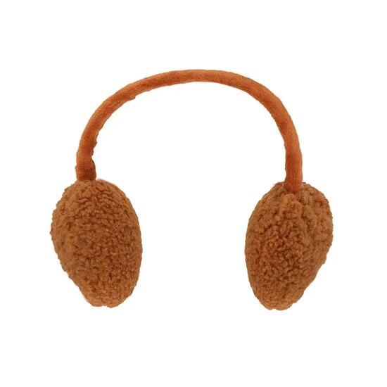 Oorwarmers dames Teddy Wol Midden Bruin One Size