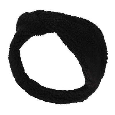 Haarband dames teddy wol one size woolwhite