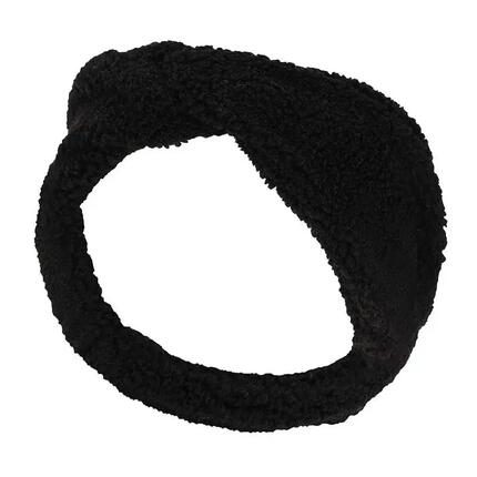 Damen-Stirnband aus Teddywolle Einheitsgröße Woolwhite