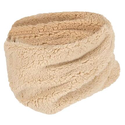 Écharpe-culotte en laine Teddy pour femme couleur sable taille unique
