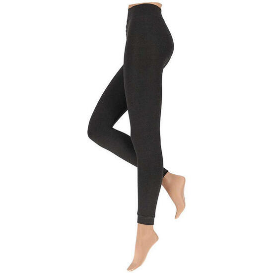 Leggings d'hiver en polaire pour femme gris foncé