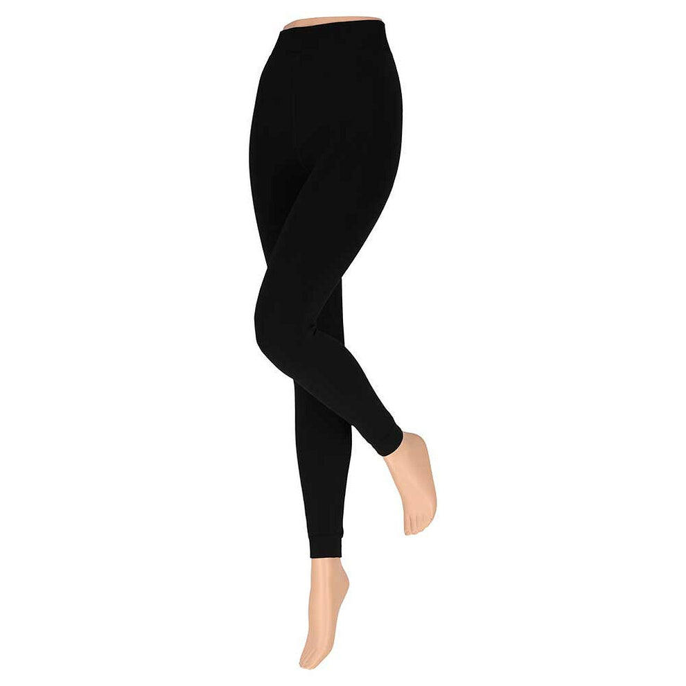 Winter legging dames Fleece Zwart 2/3