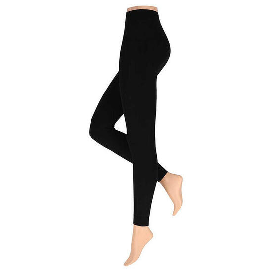 Leggings d'hiver en polaire pour femme noirs