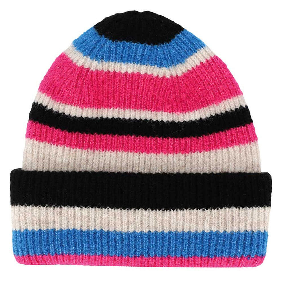 Cappello da donna a righe fucsia taglia unica 2/3