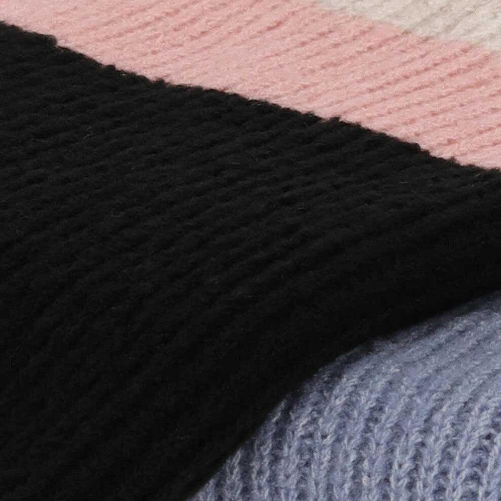 Sciarpa da donna a righe taglia unica rosa antico 3/3
