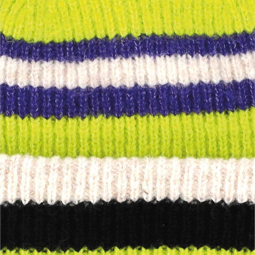 Muts dames Fashion Stripes Lime Groen One Size 3/3