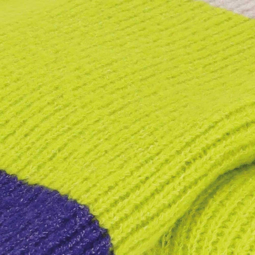 Sjaal dames Fashion Stripes One Size Lime Groen 3/3