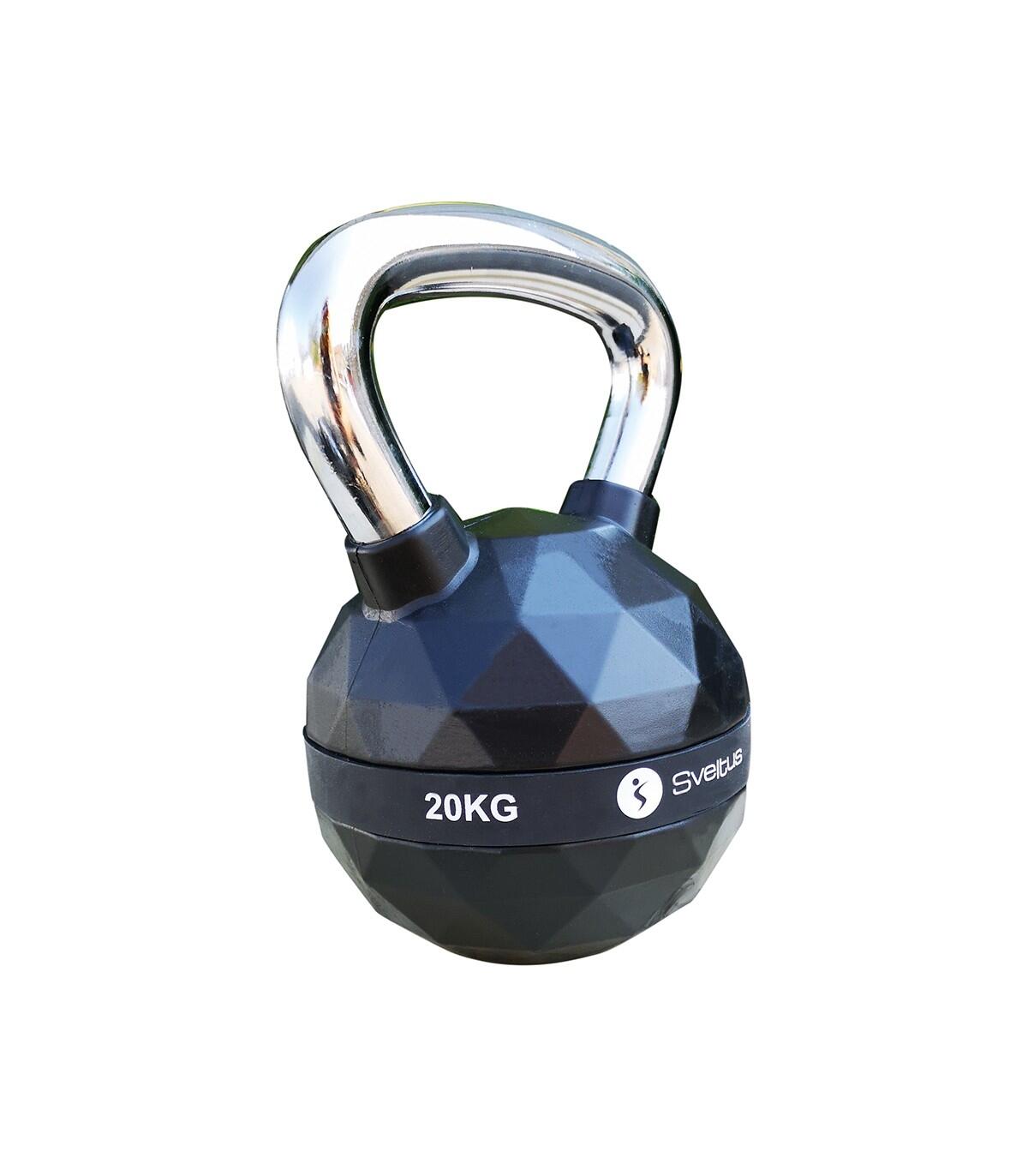 Diamond Kettlebell 20kg BLACK, Urethane Coating, Steel Handle 2/3