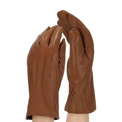 Gants en cuir pour femmes Cognac