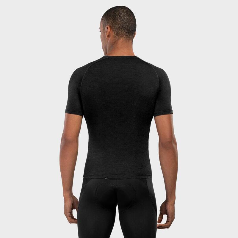 Sous-maillot vélo laine homme Cyclisme SRX Black Ice Noir