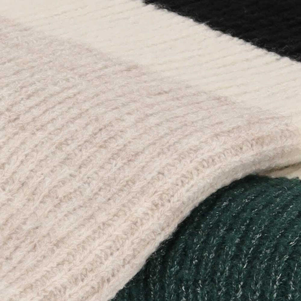 Heatkeeper - Écharpe Femme - Fashion Stripes Vert Foncé 3/3