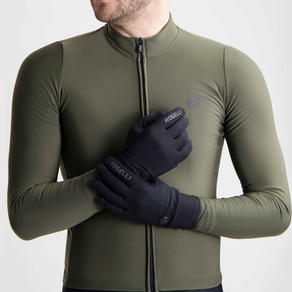 Zimowe rękawiczki sportowe męskie Rogelli Essential Thermal z membraną