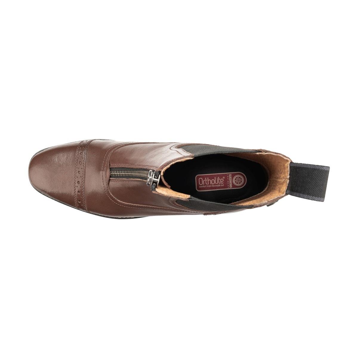 Reitstiefel aus Leder mit Frontreißverschluss Damen Suedwind Footwear Florentina 3/4