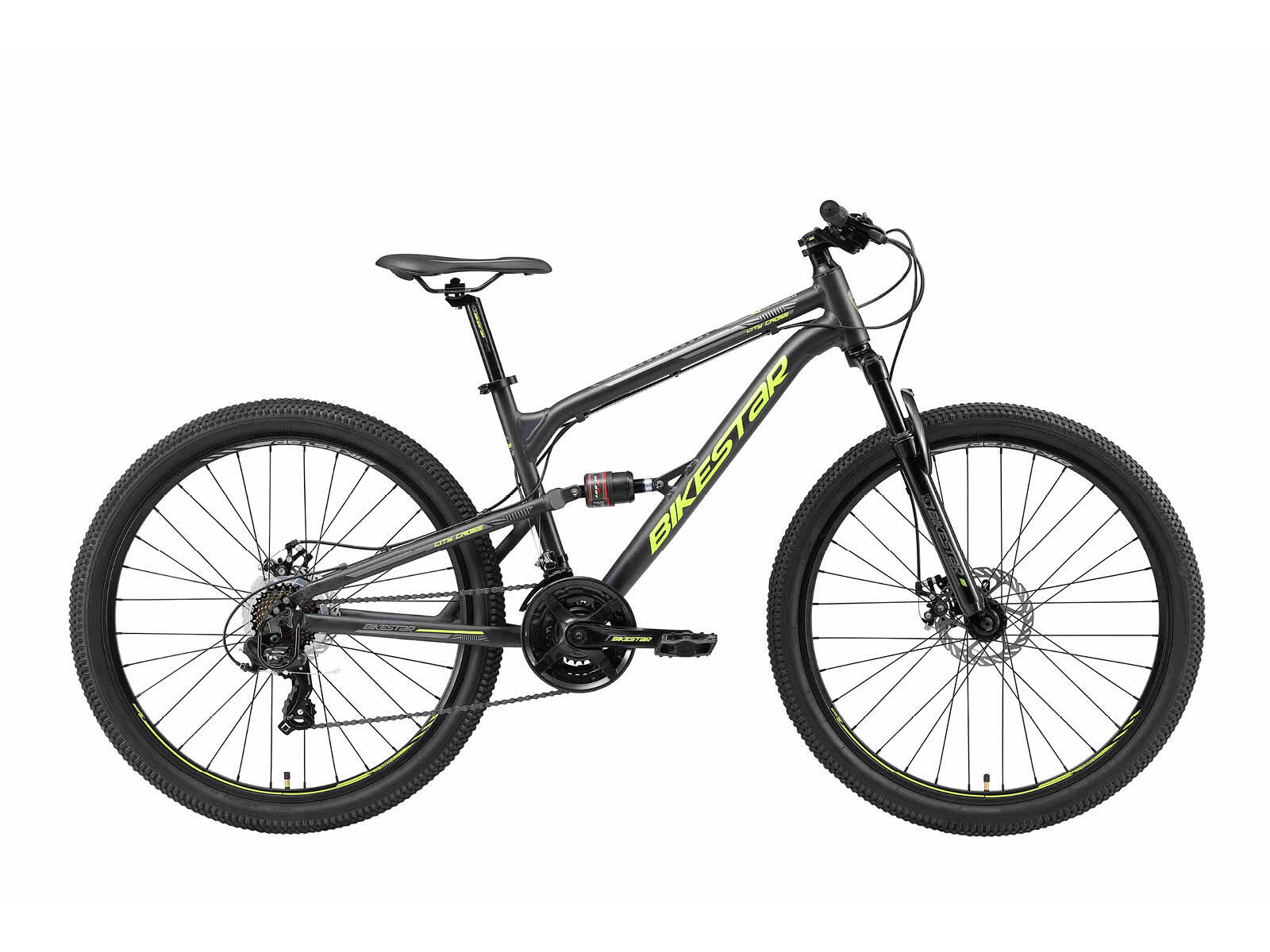 BIKESTAR Bikestar Vollaluminium MTB 26 Zoll 21 Speed