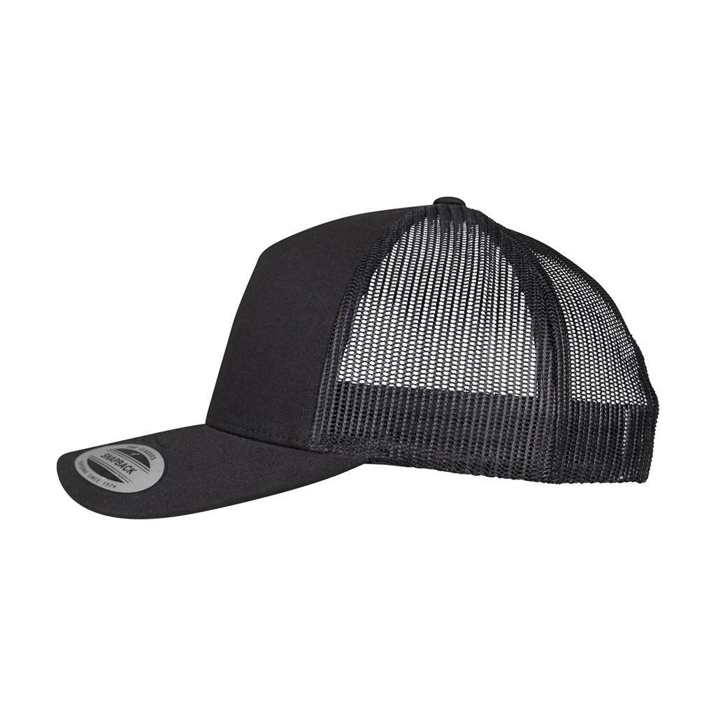 Retro Trucker Cap (Black) 3/4