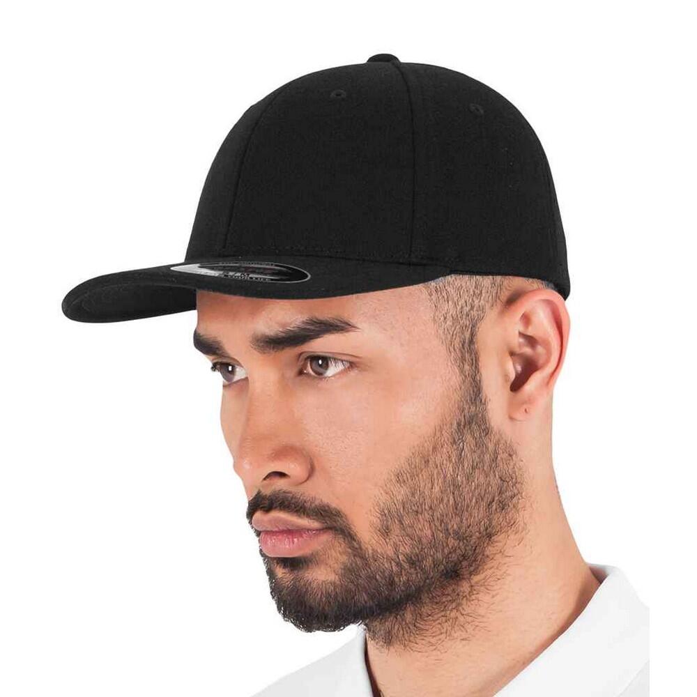 Unisex Adult Double Jersey Cap (Black) 3/3