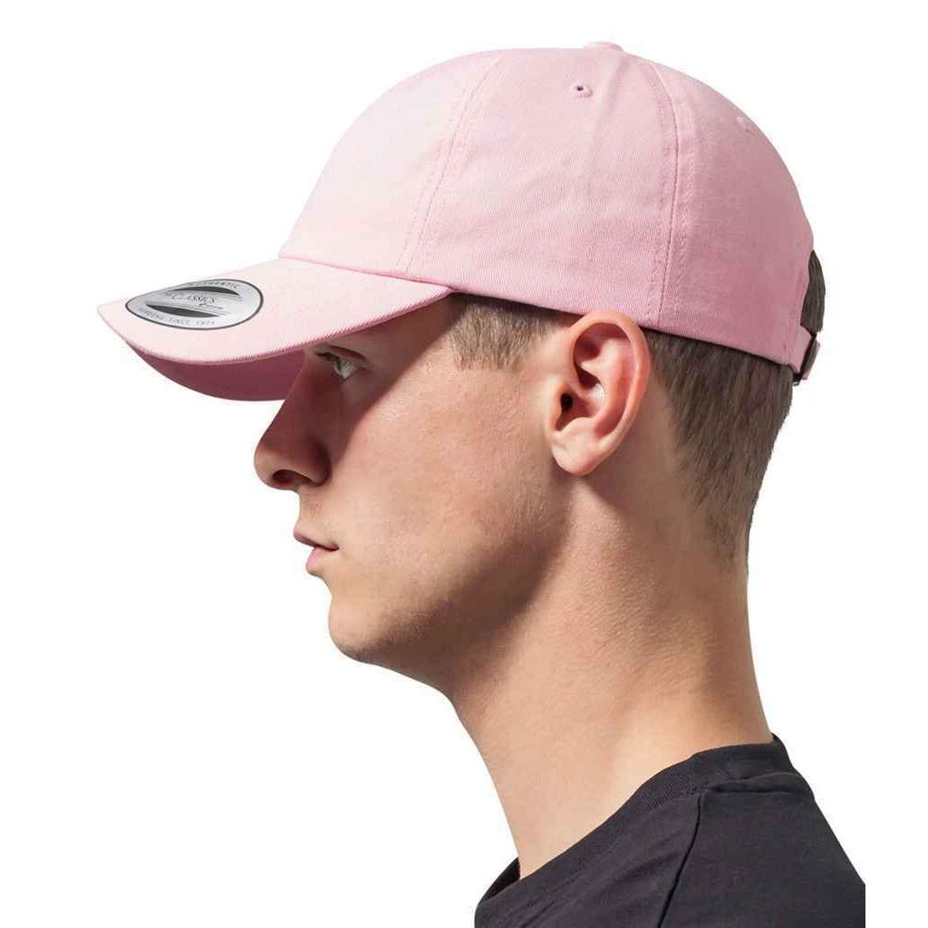 Unisex Baseballkappe mit niedrigem Profil Damen und Herren Pink 3/4