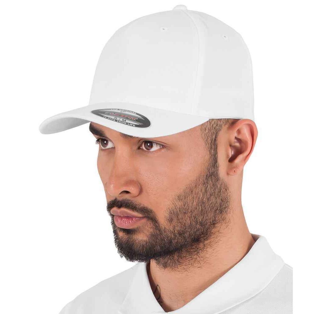 Unisex Baseballkappe mit 5 Paneelen Damen und Herren Weiß 3/3