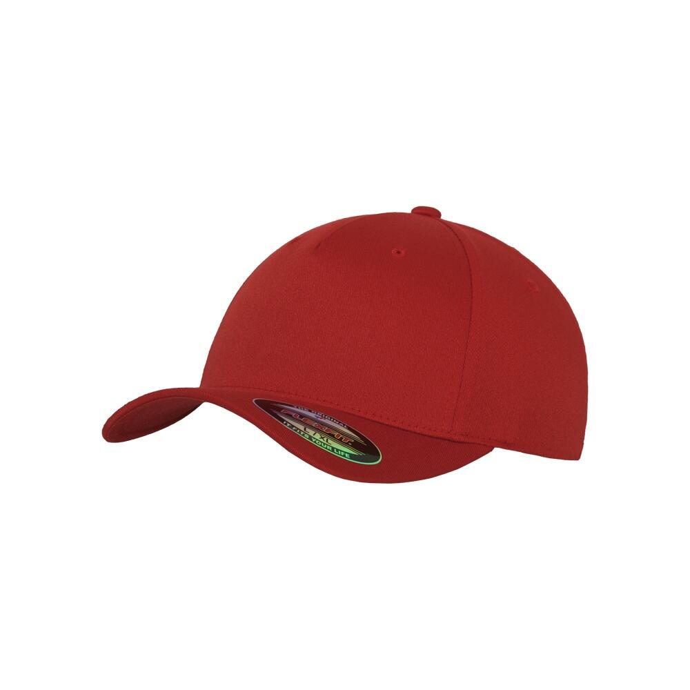 FLEXFIT Unisex 5 Panel Cap (Red)