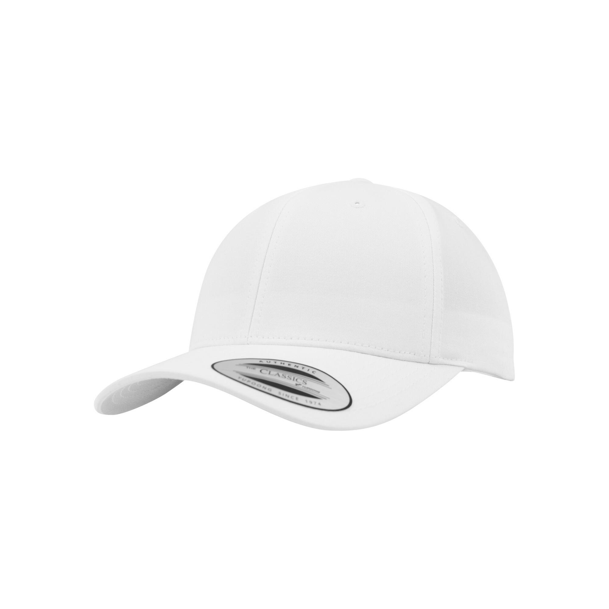 FLEXFIT Unisex Curved Classic Snapback Cap (White)