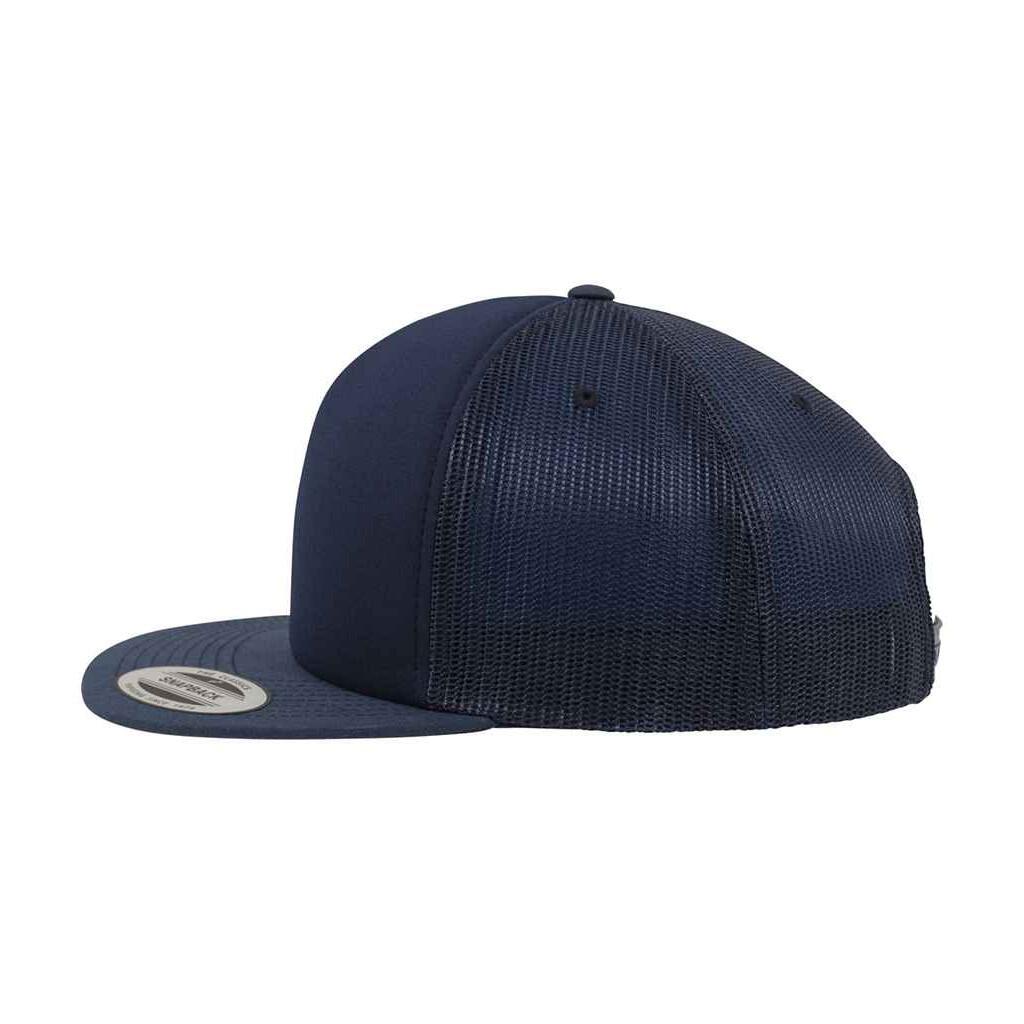 Trucker Cap Damen und Herren Marineblau 3/4