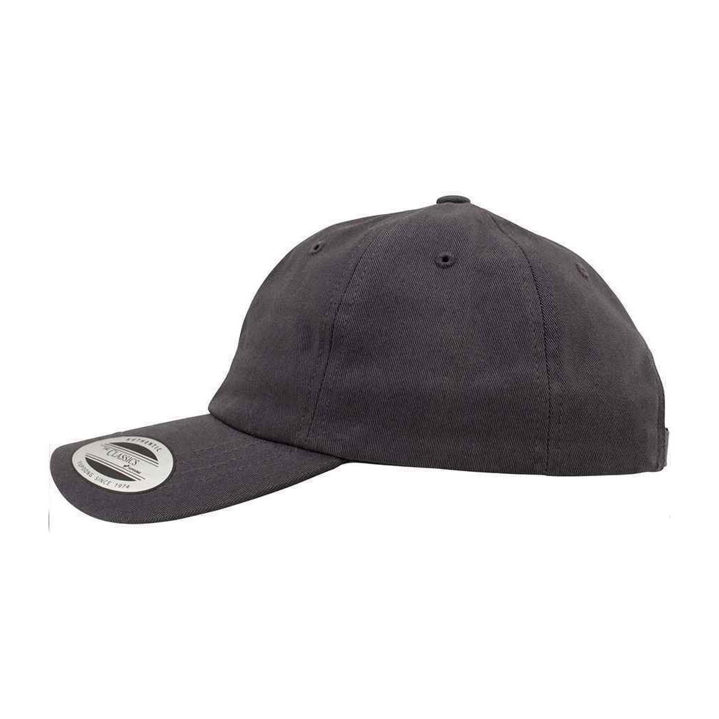 Unisex Baseballkappe mit niedrigem Profil Damen und Herren Dunkelgrau 2/4