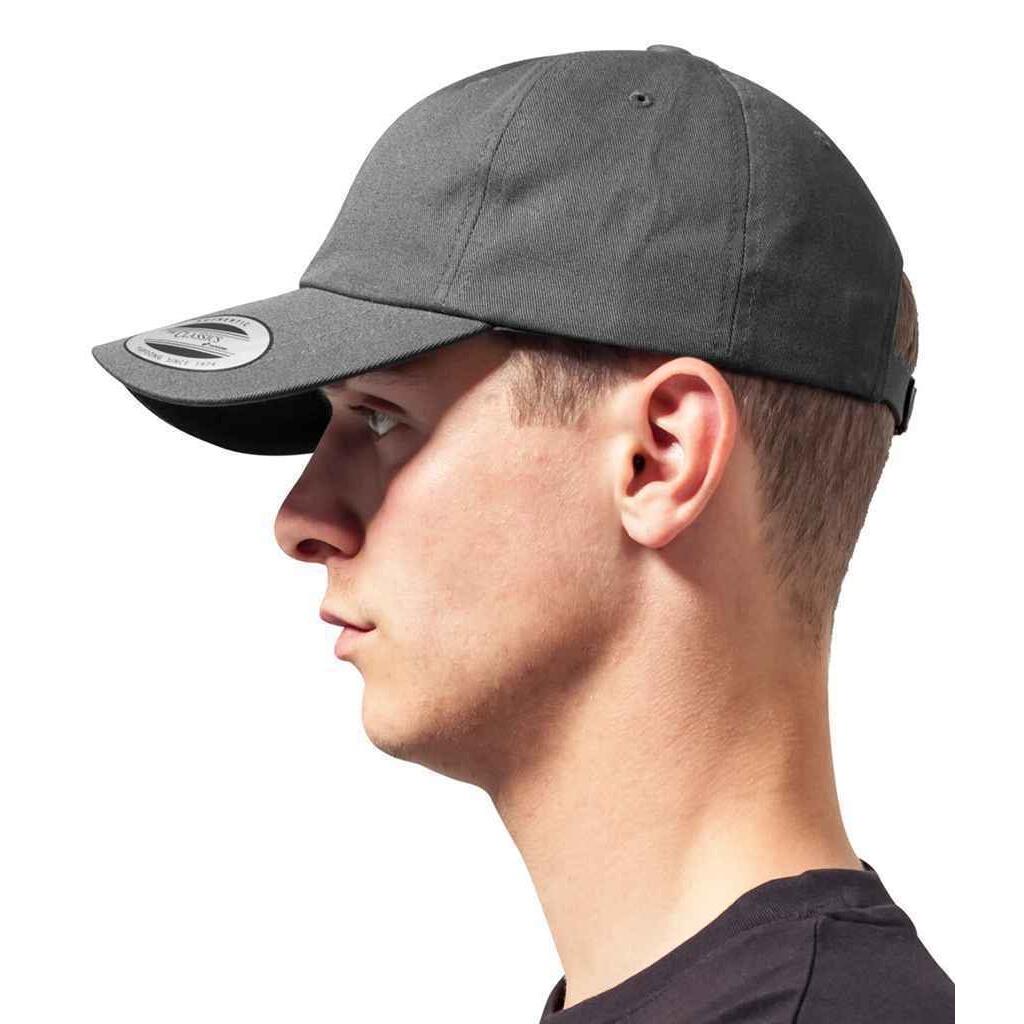Unisex Baseballkappe mit niedrigem Profil Damen und Herren Dunkelgrau 4/4